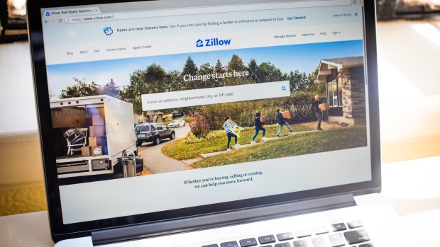 The Zillow website on a laptop computer arranged in Dobbs Ferry, New York, U.S., on Saturday, May 1, 2021. Zillow Group Inc. is scheduled to release earnings figures on May 4. Photographer: Tiffany Hagler-Geard/Bloomberg