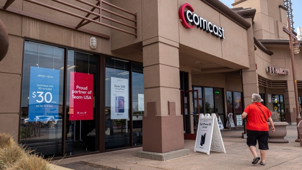A Comcast store in Richmond, California, U.S., on Tuesday, July 27, 2021. Comcast Corp. is expected to release earnings figures on July 29. Photographer: David Paul Morris/Bloomberg