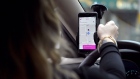 A Lyft driver navigates to her passenger in San Francisco.