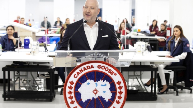 Dani Reiss, president and chief executive officer of Canada Goose Inc., speaks during an inauguration event at the company's new manufacturing facility in Montreal, Quebec, Canada, on Monday, April 29, 2019. The facility is Canada Goose's second factory in Quebec and eighth wholly-owned facility in Canada.