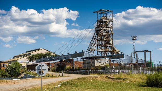 The Impala Platinum Holdings Ltd., also known as Implats, shaft 1 mine tower in Rustenburg, South Africa, on Wednesday, March 10, 2021. South Africa's mining industry employs more than 450,000 workers and contributes about 8% to national gross domestic product. Photographer: Waldo Swiegers/Bloomberg