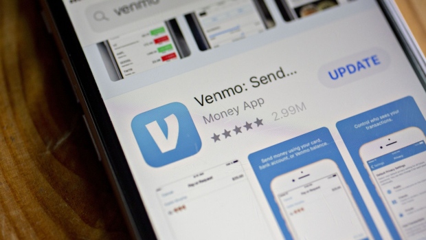 The Paypal Holdings Inc. Venmo application is displayed in the App Store on an Apple Inc. iPhone in an arranged photograph taken in Washington, D.C., U.S., on Monday, July 23, 2018. Venmo said it processed more than $40 billion of payments in the last 12 months and grew 50 percent in the first quarter.