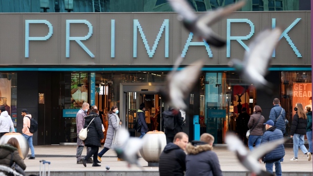 A Primark fashion store on Alexanderplatz square in central Berlin, Germany, on Tuesday, Oct. 26, 2021. German business confidence took another hit in October as global supply logjams damp momentum in the manufacturing-heavy economy. Photographer: Liesa Johannssen-Koppitz/Bloomberg