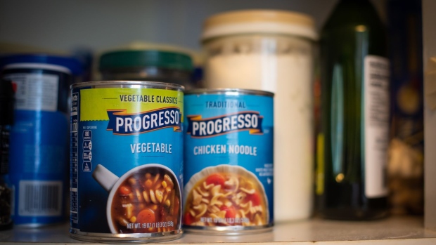 General Mills Inc. brand Progresso soup arranged in Dobbs Ferry, New York, U.S., on Saturday March 20, 2021. General Mills Inc. released earnings figures on March 24.