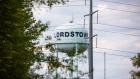 The Lordstown water tower in Lordstown, Ohio, U.S., on Saturday, May 15, 2021. Lordstown Motors Corp. is scheduled to release earnings figures on May 24. Photographer: Dustin Franz/Bloomberg