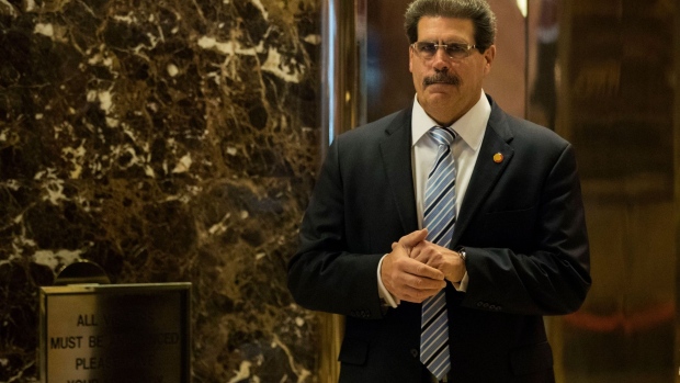 NEW YORK, NY - JANUARY 12: Matthew Calamari, an executive vice president with the Trump Organization, stands in the lobby at Trump Tower, January 12, 2017 in New York City. On Wednesday morning, Trump and his transition team are continuing the process of filling cabinet and other high level positions for the new administration. (Photo by Drew Angerer/Getty Images)