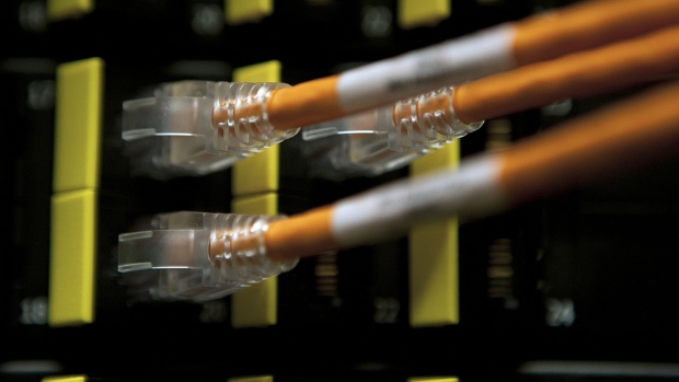 Ethernet cords are displayed for a photograph in New York, U.S., on Friday, Feb. 10, 2012. Photographer: Scott Eells