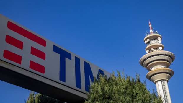 A television communications tower inside the headquarters of Telecom Italia SpA in Rozzano, Italy, on Tuesday, Nov. 23, 2021. KKR & Co. is setting the stage for a battle of control at Telecom Italia with a 10.8 billion-euro ($12.2 billion) bid pitting the U.S. private-equity fund against France’s Vivendi SE.