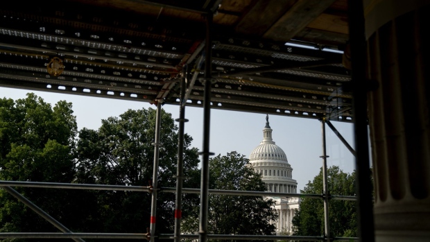 The U.S. Capitol building in Washington, D.C., U.S., on Monday, Sept. 13, 2021. House Democrats have drafted a package of tax increases that falls short of President Biden's ambition, an acknowledgment of how politically precarious the White Houses $3.5 trillion economic agenda is for party moderates. Photographer: Stefani Reynolds/Bloomberg