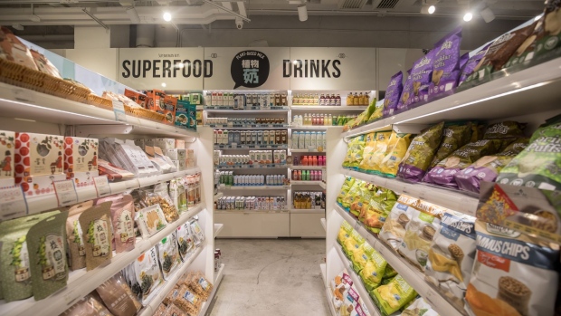 A Green Common plant-based grocery store, operated by Green Monday, in Hong Kong. Photographer: Paul Yeung/Bloomberg