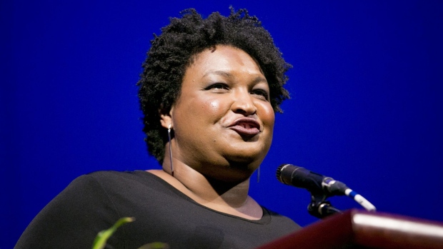 Stacey Abrams, former state Representative from Georgia, speaks during the 110th NAACP Annual Convention in Detroit, Michigan, U.S., on Monday, July 22, 2019. Democrats are launching a campaign in seven battleground states to make the case against Donald Trump's economy, seeking to neutralize the president's strongest political asset as his re-election campaign heats up.