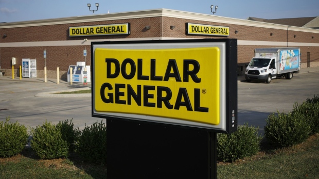 Signage at a Dollar General store in Crestwood, Kentucky, U.S., on Thursday, Aug. 12, 2021. Dollar General Corp. is scheduled to release earnings figures on August 26.