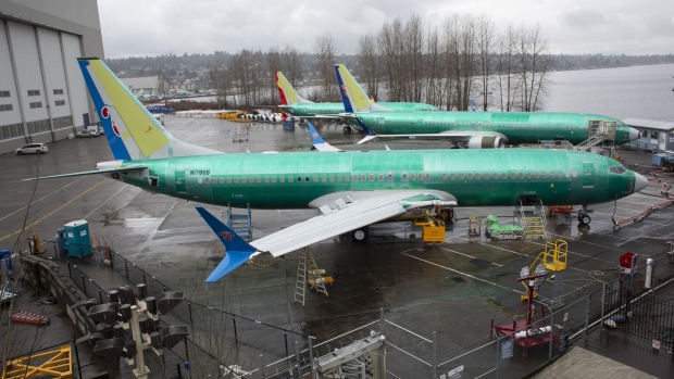 A 737 Max 8 plane destined for China Southern Airlines sits at the Boeing manufacturing facility in Renton, Washington in 2019.