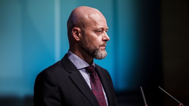 Yngve Slyngstad, chief executive officer of Norges Bank Investment Management, pauses during for a news conference in Oslo, Norway, on Thursday, Feb. 27, 2020. Norway's sovereign wealth fund returned a record $180 billion in 2019 thanks to a rally in stock markets.