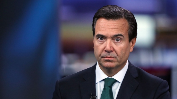 Antonio Horta-Osorio, chief executive officer of Lloyds Banking Group Plc, pauses during a Bloomberg Television interview in London, U.K., on Wednesday, May 17, 2017. The U.K. government sold its last remaining shares in Lloyds, bringing Britain's biggest mortgage lender back into full private ownership almost a decade after it was bailed out in the depths of the financial crisis.