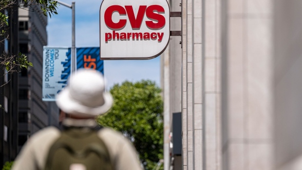 Signage at a CVS Pharmacy store in San Francisco, California, U.S., on Monday, Aug. 2, 2021. CVS Health Corp. is expected to release earnings on August 4. Photographer: David Paul Morris/Bloomberg
