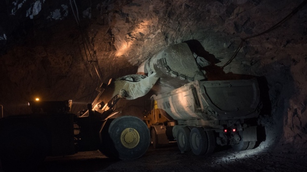 Silver bearing ore is loaded into a truck at the Negociacion Minera Santa Maria de la Paz y Anexas SA mine in the town of Villa de La Pas, Matehuala, San Luis Potosi State, Mexico, on Wednesday, April 4, 2018. The National Institute of Statistics and Geography (INEGI) is scheduled to release mining figures on April 30. Photographer: Mauricio Palos/Bloomberg