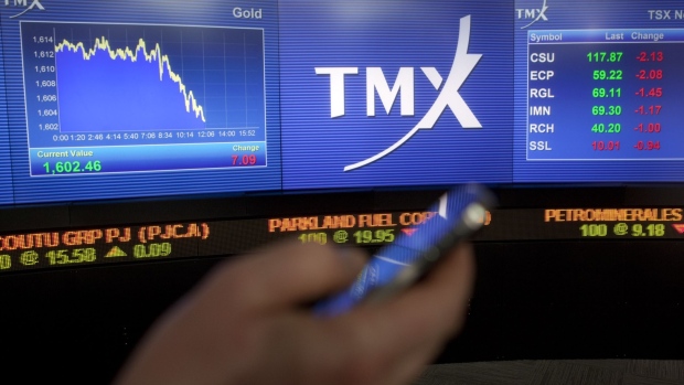 Views Of The Toronto Stock Exchange As Canadian Stocks Snap Three-Day Losing Streak