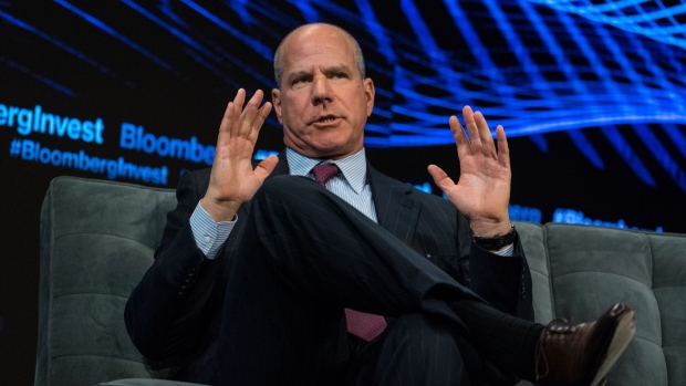 Jim Coulter, co-chief executive officer and co-founder of TPG Holdings LP, speaks during the Bloomberg Year Ahead Summit in New York, U.S., on Thursday, Nov. 7, 2019. The summit addresses the most important trends, issues and challenges every executive will need to consider in 2020 and beyond.