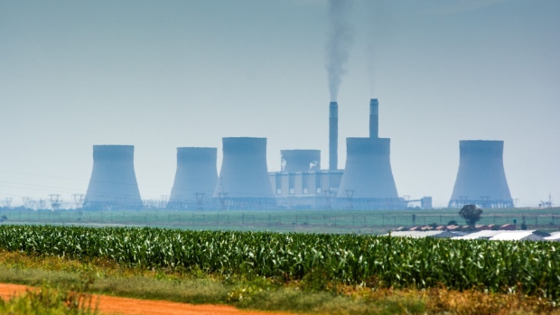 Emissions rise from the Eskom Holdings Kendal coal-fired power station in Mpumalanga.