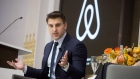 Brian Chesky, chief executive officer and co-founder of Airbnb Inc., speaks during an Economic Club of New York luncheon at the New York Stock Exchange (NYSE) in New York, U.S., on Monday, March 13, 2017. Airbnb is about halfway through a 2-year process of preparing to be ready to go public, Chesky said.