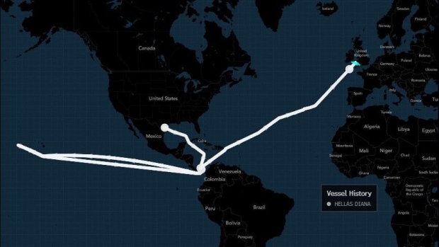 After nearly two months at sea and a dramatic reversal near the Hawaiian islands, the Malta-flagged liquefied natural gas tanker Hellas Diana has declared Milford Haven in the energy-starved United Kingdom as the final destination for a U.S. LNG cargo the ship is carrying, shipping data compiled by Bloomberg shows.