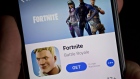 The Epic Games Inc. Fortnite: Battle Royale video game is seen in the App Store on an Apple Inc. iPhone displayed for a photograph in Washington, D.C., U.S., on Thursday, May 10, 2018. Fortnite, the hit game that's denting the stock prices of video-game makers after signing up 45 million players, didn't really take off until it became free and a free-for-all.