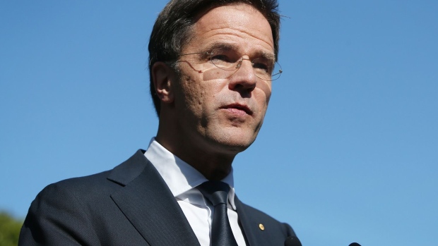 SYDNEY, AUSTRALIA - OCTOBER 09: Prime Minister Mark Rutte of the Netherlands attends a press conference at Kirribilli House on October 09, 2019 in Sydney, Australia. Netherlands Prime Minister Mark Rutte is on a three-day visit to Australia, with discussions focusing on strengthening two-way trade with Australia, international collaboration on finding justice for the families of MH17 victims and opportunities for broader cooperation. (Photo by Lisa Maree Williams/Getty Images)