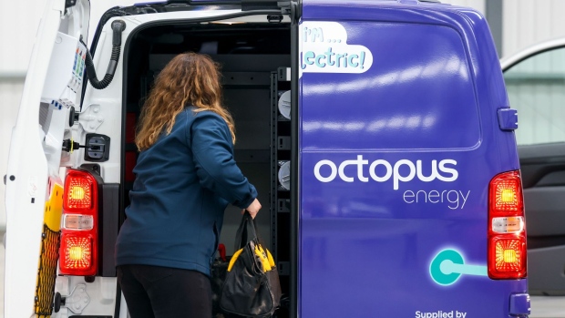 An employee loads tools in to a van at the Octopus Energy Ltd.'s training and R&D centre in Slough, U.K., on Tuesday, Sept. 28, 2021. Octopus, backed by Al Gore's sustainability fund, is helping teach the plumbers to install heat pumps that will play a pivotal role in the U.K.’s strategy to have net-zero emissions by 2050.