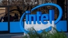 Signage at Intel headquarters in Santa Clara, California, U.S., on Wednesday, Jan. 20, 2021. Investors want to know if the world's largest chipmaker will outsource more production when Intel Corp. reports results Thursday. Photographer: David Paul Morris/Bloomberg