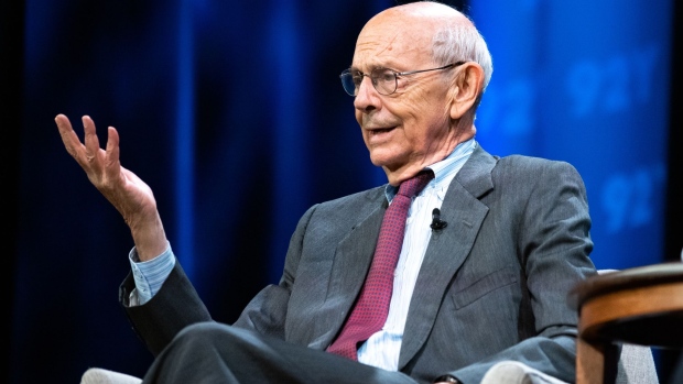 Stephen Breyer, associate justice of the U.S. Supreme Court, speaks during an interview on The David Rubenstein Show in New York, U.S., on Monday, Sept. 13, 2021. A sharply divided U.S. Supreme Court refused to block a Texas law outlawing most abortions after six weeks of pregnancy, letting a measure that went into effect Wednesday remain in force as the strictest restriction in the nation.
