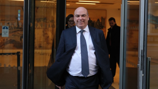 Mike Lynch, former chief executive officer of Autonomy Corp., departs after the day of a court hearing at The Rolls Building in London, U.K., on Monday, March 25, 2019. Hewlett Packard Enterprise Co. has accused Lynch of being the architect of a massive accounting fraud at Autonomy, once the U.K.'s second-biggest software company. Lynch counters by saying that HP, which under Meg Whitman pulled a U-turn on its software ambitions, simply ran his firm into the ground.