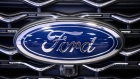 The Ford Motor Co. logo on a vehicle during the Washington Auto Show in Washington, D.C., U.S., on Friday, Jan. 21, 2022. The auto show, designated as one of the nation's top five auto shows by the International Organization of Motor Vehicle Manufacturers, runs from January 21-30. Photographer: Al Drago/Bloomberg