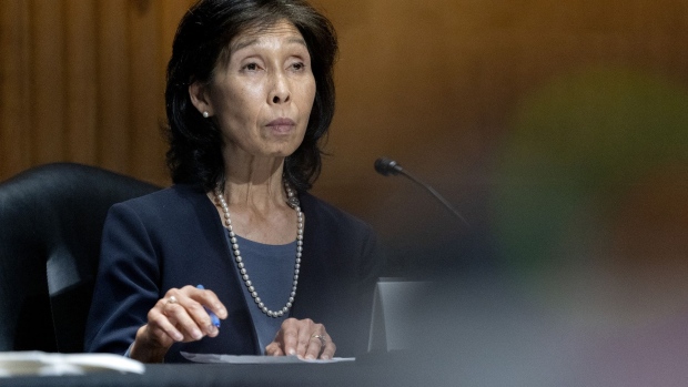 Nellie Liang, under secretary of the U.S. Treasury nominee for U.S. Joe Biden, listens during a Senate Finance Committee confirmation hearing in Washington, D.C., U.S., on Tuesday, May 25, 2021. The Treasury last week called for a global minimum corporate tax of at least 15%, less than the 21% rate it has proposed for the overseas earnings of U.S. businesses, a level that some nations had argued was excessive.