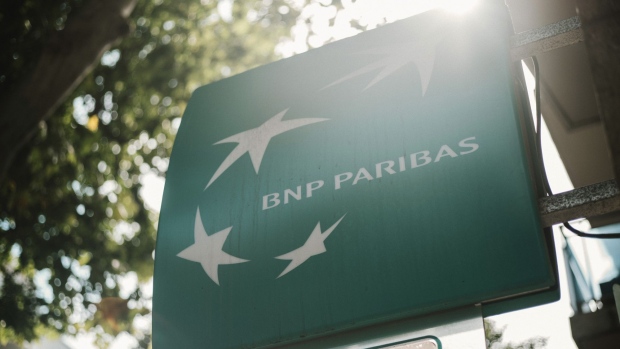 A logo on a BNP Paribas SA bank branch in Marseille, France. Photographer: Theo Giacometti/Bloomberg