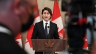Justin Trudeau, Canada's prime minister, speaks during a news conference on Parliament Hill in Ottawa, Ontario, Canada, on Friday, Feb. 11, 2022. Photographer: David Kawai/Bloomberg