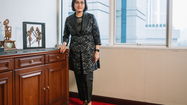 Sri Mulyani Indrawati, Indonesia's finance minister, poses for a photograph following an interview in Jakarta, Indonesia, on Tuesday, Aug. 27, 2019. Indonesia has a raft of emergency stimulus options available to bolster Southeast Asia’s biggest economy if global conditions worsen, Indrawati said.