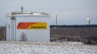 Oil storage tanks in a Rosneft Oil Co. oilfield near Sokolovka village, in the Udmurt Republic, Russia, on Friday, Nov. 20, 2020. The flaring coronavirus outbreak will be a key issue for OPEC+ when it meets at the end of the month to decide on whether to delay a planned easing of cuts early next year. Photographer: Andrey Rudakov/Bloomberg