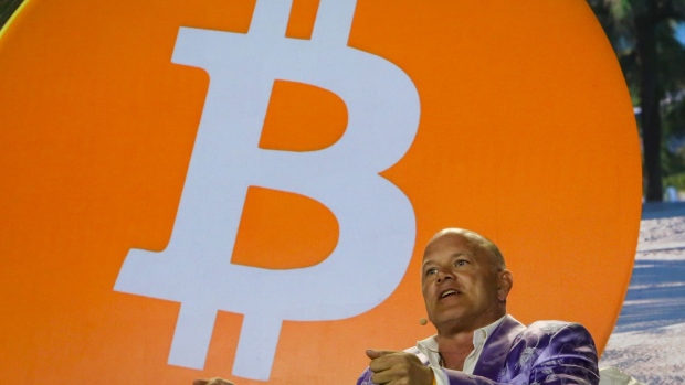 Mike Novogratz, chief executive officer of Galaxy Investment Partners, speaks during the Bitcoin 2021 conference in Miami, Florida, U.S., on Saturday, June 5, 2021. The biggest Bitcoin event in the world brings a sold-out crowd of 12,000 attendees and thousands more to Miami for a two-day conference.
