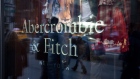 Abercrombie & Fitch Co. signage is displayed at the store on 5th Avenue in New York. Photographer: Michael Nagle/Bloomberg