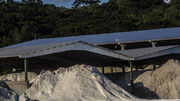 Piles of limestone at a warehouse on highway BR 285 near Lagoa Vermelha, Rio Grande do Sul state, Brazil, on Tuesday, Feb. 11, 2020. The Brazilian National Congress approved the 2021 annual budget bill, which includes a measure to increase monthly minimum wages to 1,088 Brazilian reals from 1,045 reals.