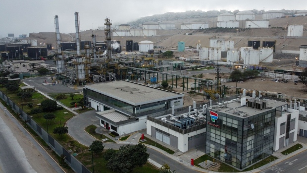 The Petroperu Conchan Refinery in Lima, Peru, on Thursday, March 17, 2022. Petroperu was cut to junk by S&P on Tuesday as the state oil producer becomes further mired in problems related to publishing an audited financial report that is worrying bondholders.