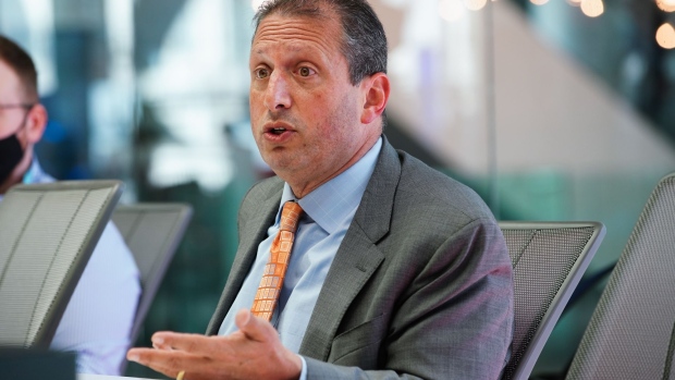 Brad Lander, Democratic nominee for New York City Comptroller, speaks during an interview in New York, U.S., on Tuesday, Oct. 19, 2021. Lander is a progressive politician and has been described as "one of the most left-leaning politicians in the city" by Politico.