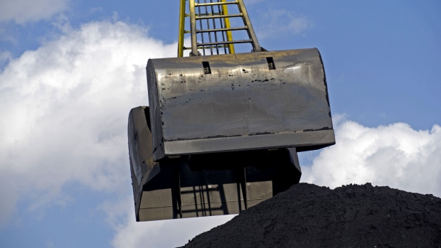 A clam shell crane bucket unloads the first shipment of anthracite coal from U.S. supplier XCoal Energy & Resources LLC, for state energy firm Centrenergo PJSC, onto the dockside at Yuzhny Port, near Odessa, Ukraine, on Wednesday, Sept. 13, 2017. A Pennsylvania company will send 700,000 tons of coal to Ukraine in a deal the administration of President Donald Trump heralded as an important tool to undercut the power Russia has over its European neighbors. Photographer: Vincent Mundy/Bloomberg
