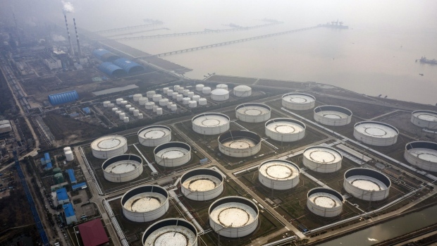 An oil and petrochemical storage facility on the outskirts of Shanghai. Photographer: Qilai Shen/Bloomberg