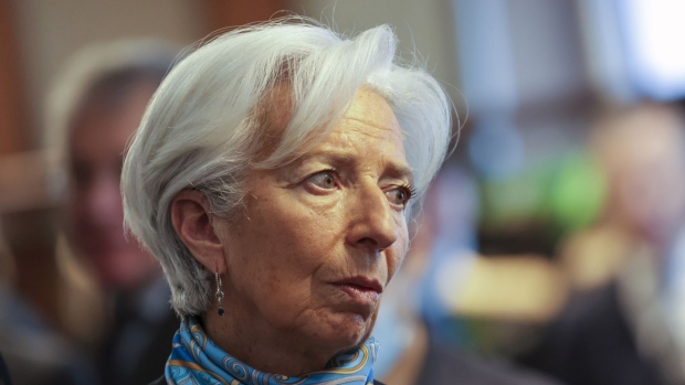 Christine Lagarde, president of the European Central Bank (ECB), at the ECB And Its Watchers conference in Frankfurt, Germany, on Thursday, March 17, 2022. Lagarde stressed policy makers' ability to alter course if needed as Russia's war in Ukraine risks setting in motion "new inflationary trends" that may take some time to emerge.