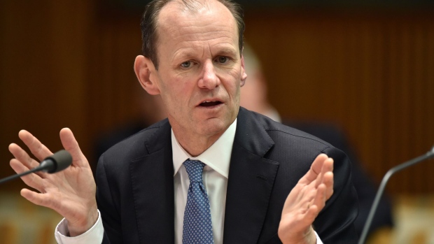 Shayne Elliott, chief executive officer of Australia and New Zealand Banking Group Ltd. (ANZ), testifies before the House of Representatives Standing Committee on Economics at Parliament House in Canberra, Australia, on Wednesday, Oct. 11, 2017. ANZ Bank is trying to reach a settlement with the securities regulator over allegations its traders manipulated a benchmark swap rate, Elliott said.
