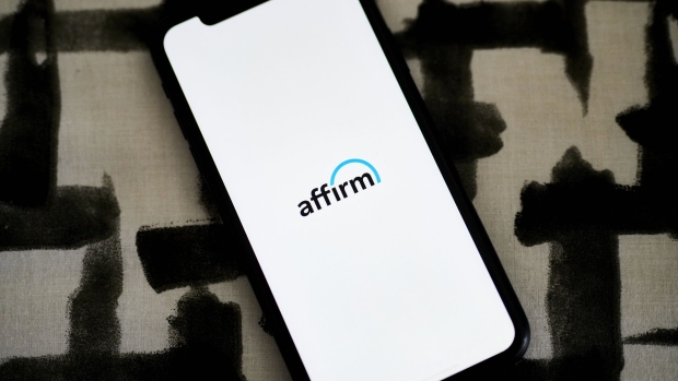 Affirm Holdings Inc. signage on a smartphone arranged in Little Falls, New Jersey. Photographer: Gabby Jones/Bloomberg