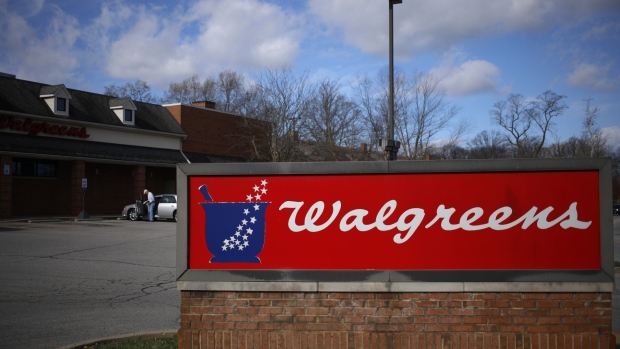 Signage outside a Walgreens location in Louisville, Kentucky, U.S., on Thursday, March 24, 2022. Walgreens Boots Alliance Inc. is scheduled to release earnings figures on March 31. Photographer: Luke Sharrett/Bloomberg