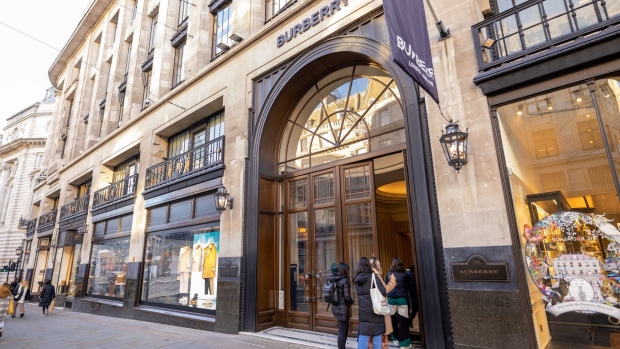 A Burberry Group Plc store on Regent Street in London, U.K., on Monday, Jan. 17, 2022. Burberry are due to give a third quarter trading update on Wednesday.